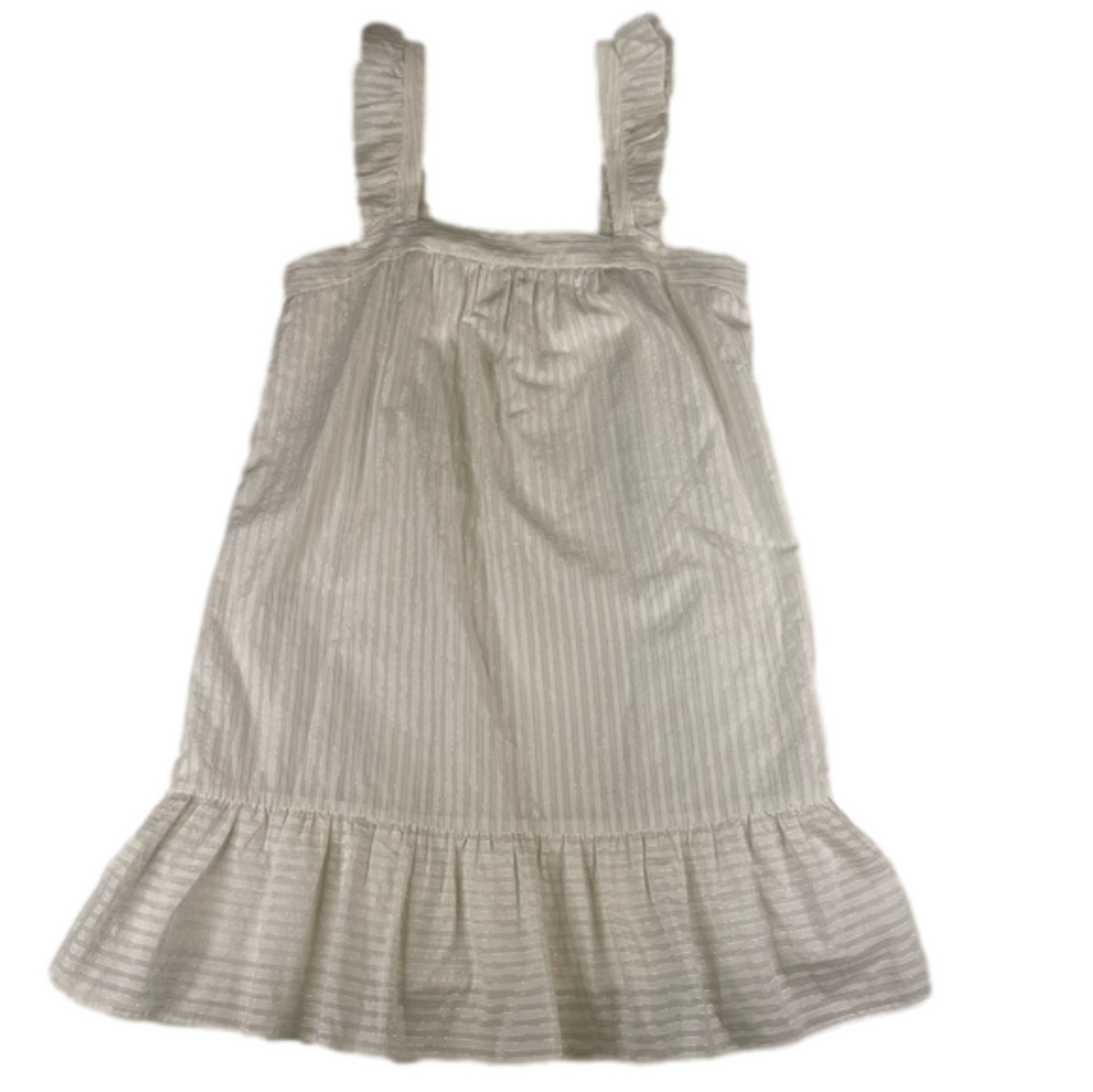 Madewell White Silver Stripe Sundress Medium